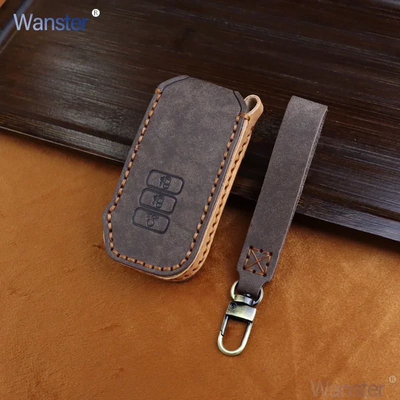5/7 Bottons Leather Car Key Case Cover for Kia Seltos MQ4 Sportage NQ5 Ev6 Niro SG2 2021 2022 K3 K5 DL3 K8 GL3 K7 2023 CARNIVAL