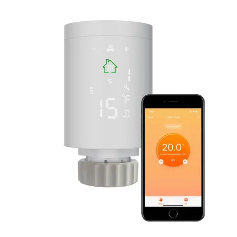 Qiumi-Wifi Zigbee3.0 TRV 온도 조절기 밸브, 온도 조절 라디에이터 컨트롤러 히터, 구글-홈 알렉사 음성 및 앱 원격 제어