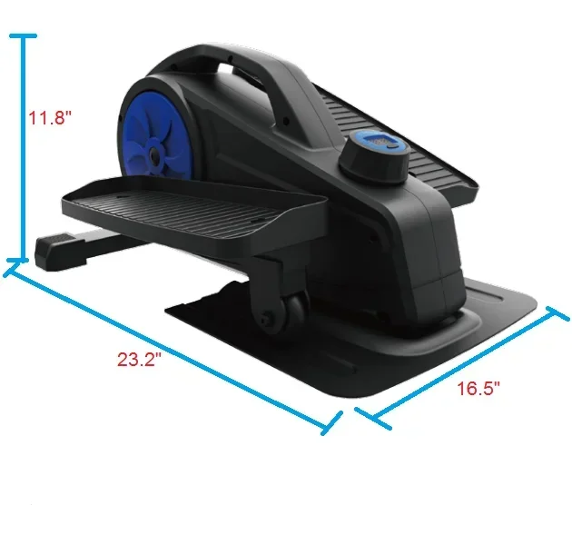 Home Office Workout Compact min seated Trainer Non-Slip Pedal Display magnetic Resistance under desk elliptical