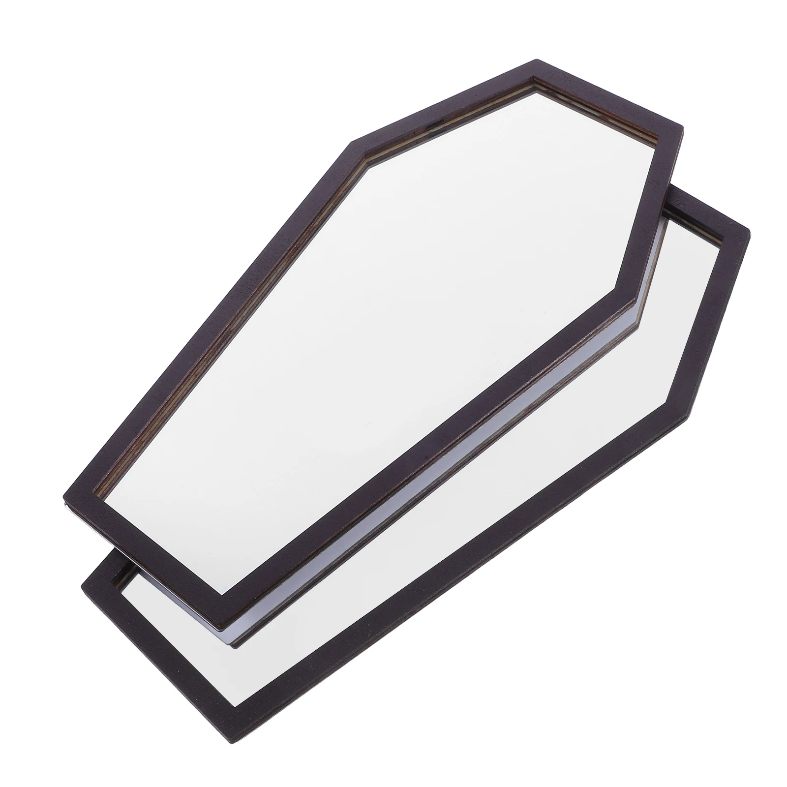 

2 Pcs Mirror Wall Sticker Coffin Shaped Decor Gothic Style Art Adhesive Decal Halloween