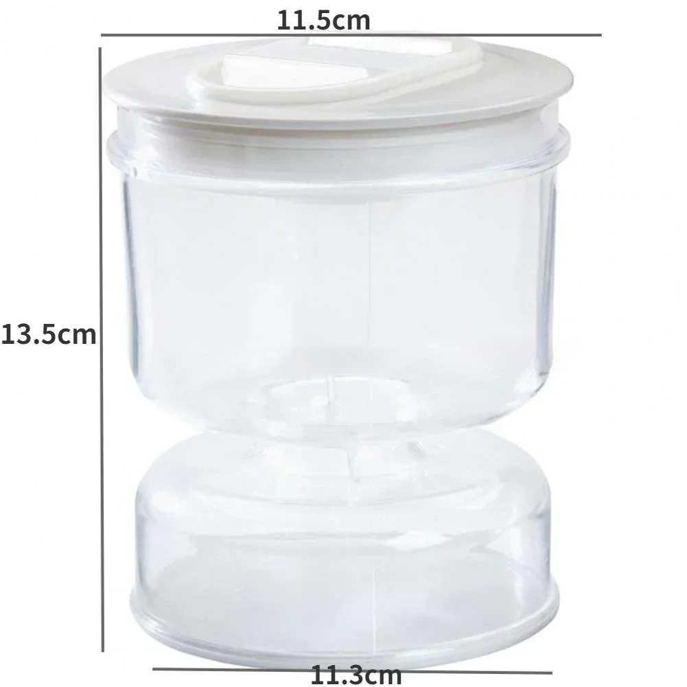 Sealed Jar for Pickle Home Wet and Dry Separation Pickle Jar with Flip Container and Strainer Hourglass Design Olives Container