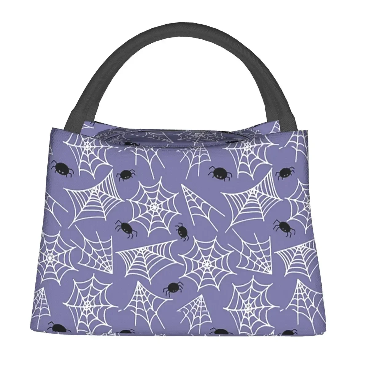 Halloween Black Cat Spider Gothic Witch Insulated Lunch Bag for Women Kids Leakproof Food Boxes Thermal Lunch Box Tote