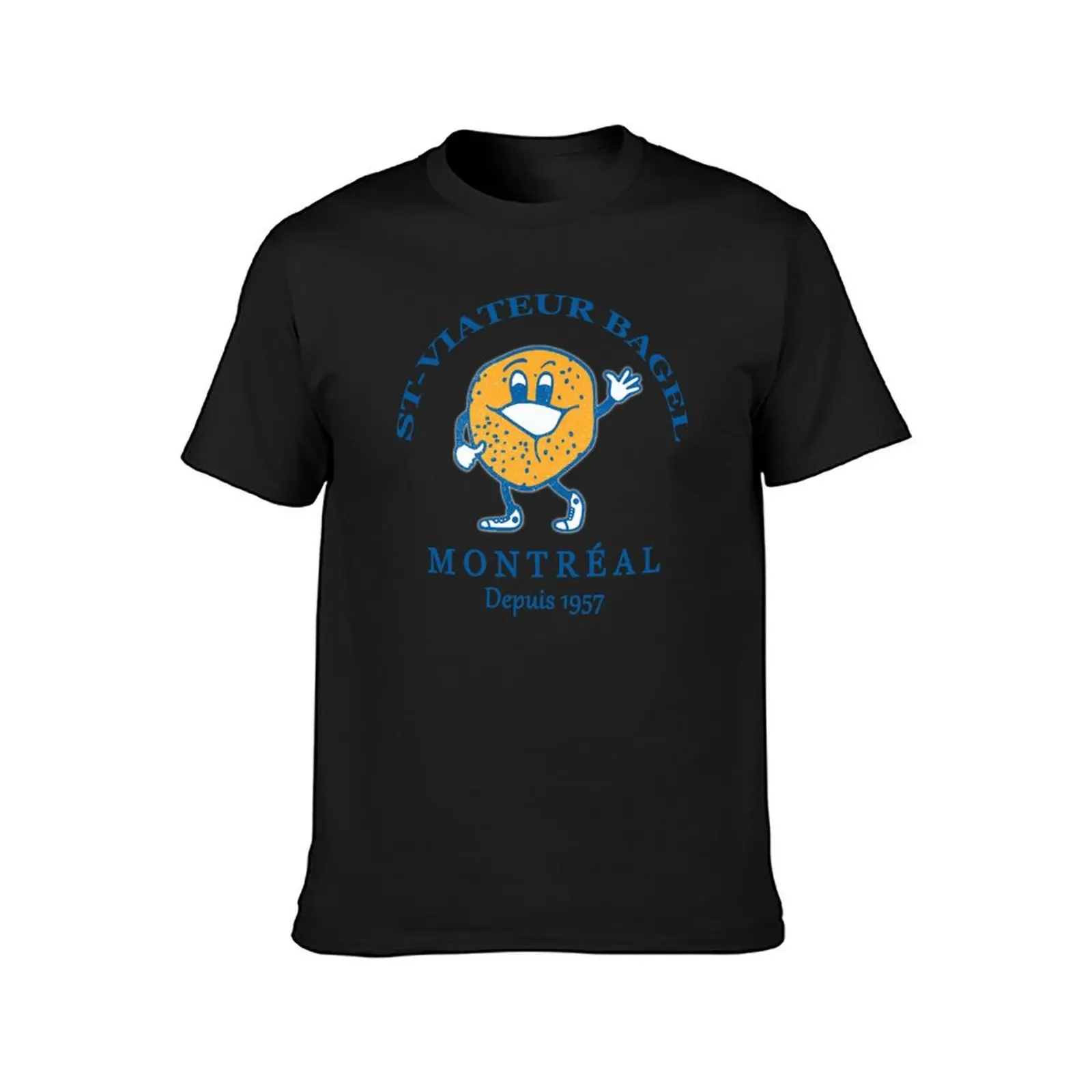 Bagels Are booming ST Viateur Bagel Montreal Depuis 1957 T-Shirt shirts graphic tees sweat summer tops Men's t-shirts