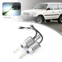 2Pcs Led Headlight Lamp Bulb Low Beam White Fog Lamps H3 H3C 453 P22S For Toyota Land Cruiser 80 J8 1995 1996 1997 1998