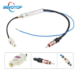 BEVOTOP Single 1 x Fakra B Male to DIN Plug Car Radio Antenna AM/FM Audio Radio Signal Amplifier Jumper Aerial Adapter Cable