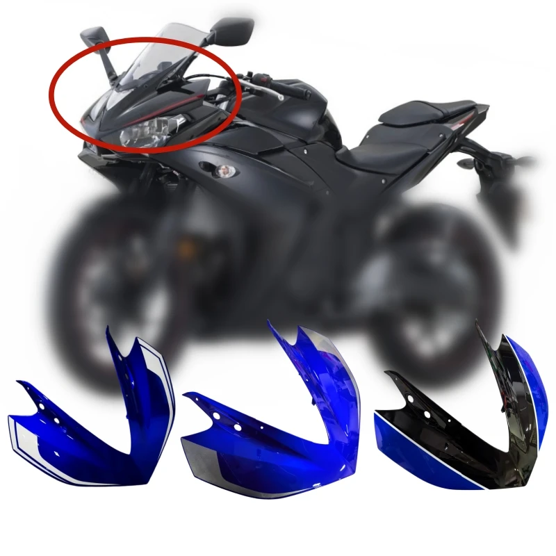 Motorcycle Front Headlight Hood Fairing Panel Cover Nose Head Cowl Fit for YAMAHA YZF-R25 YZFR3 YZFR25 YZF R25 YZF R3 2013-2018