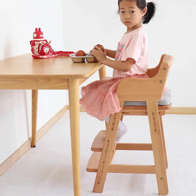 Chair Wooden Girl Kids Design Child Room Furniture Children's Baby Auxiliary Safety Seats Stool Silla Infantil Growing Study JGY