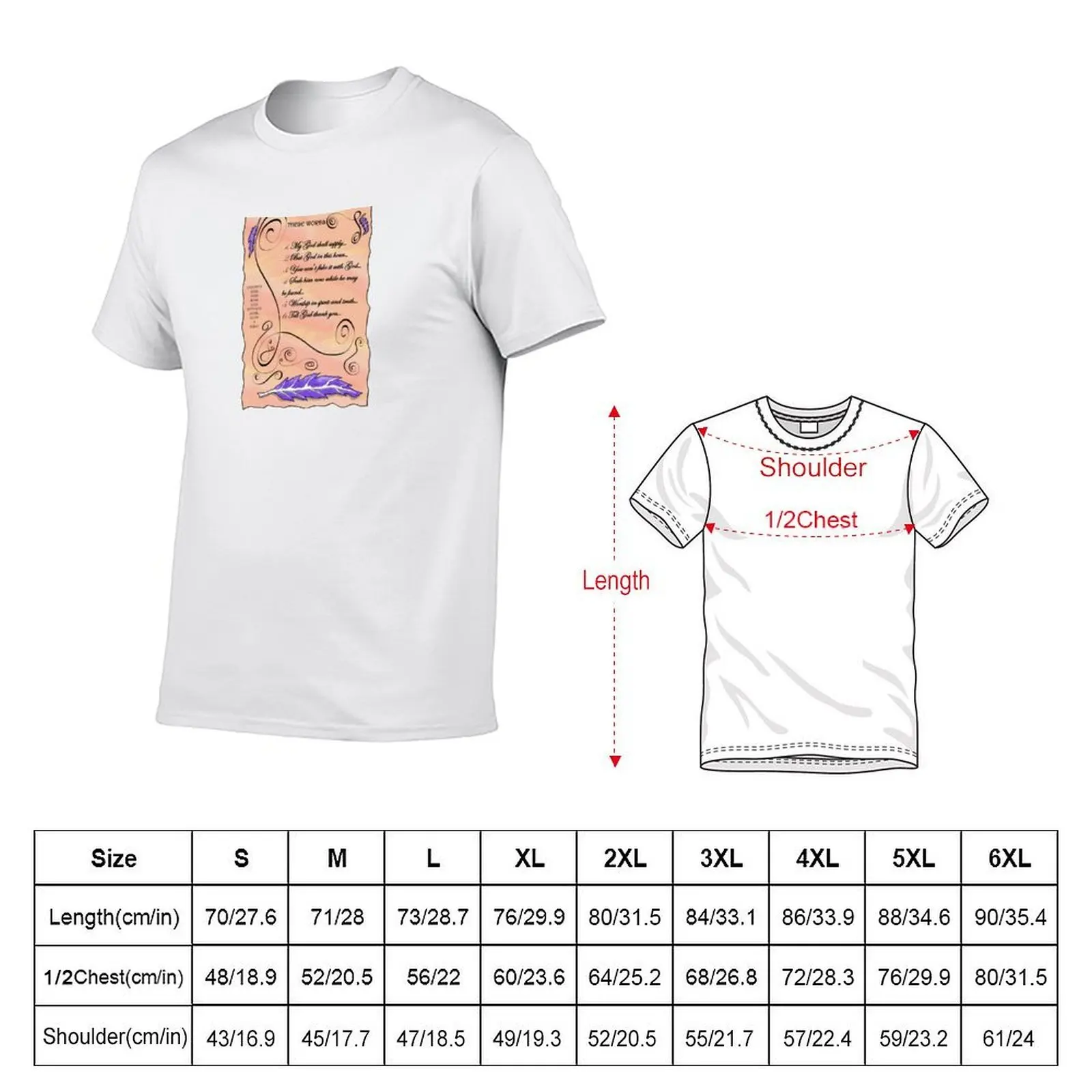 My God shall supply these words T-Shirt Casual Breathable Short Sleeve Top