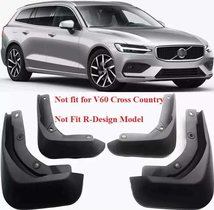 

4X Molded Splash Guards Mud Flaps Fender FOR 2019-2024 Volvo V60 Wagon Estate