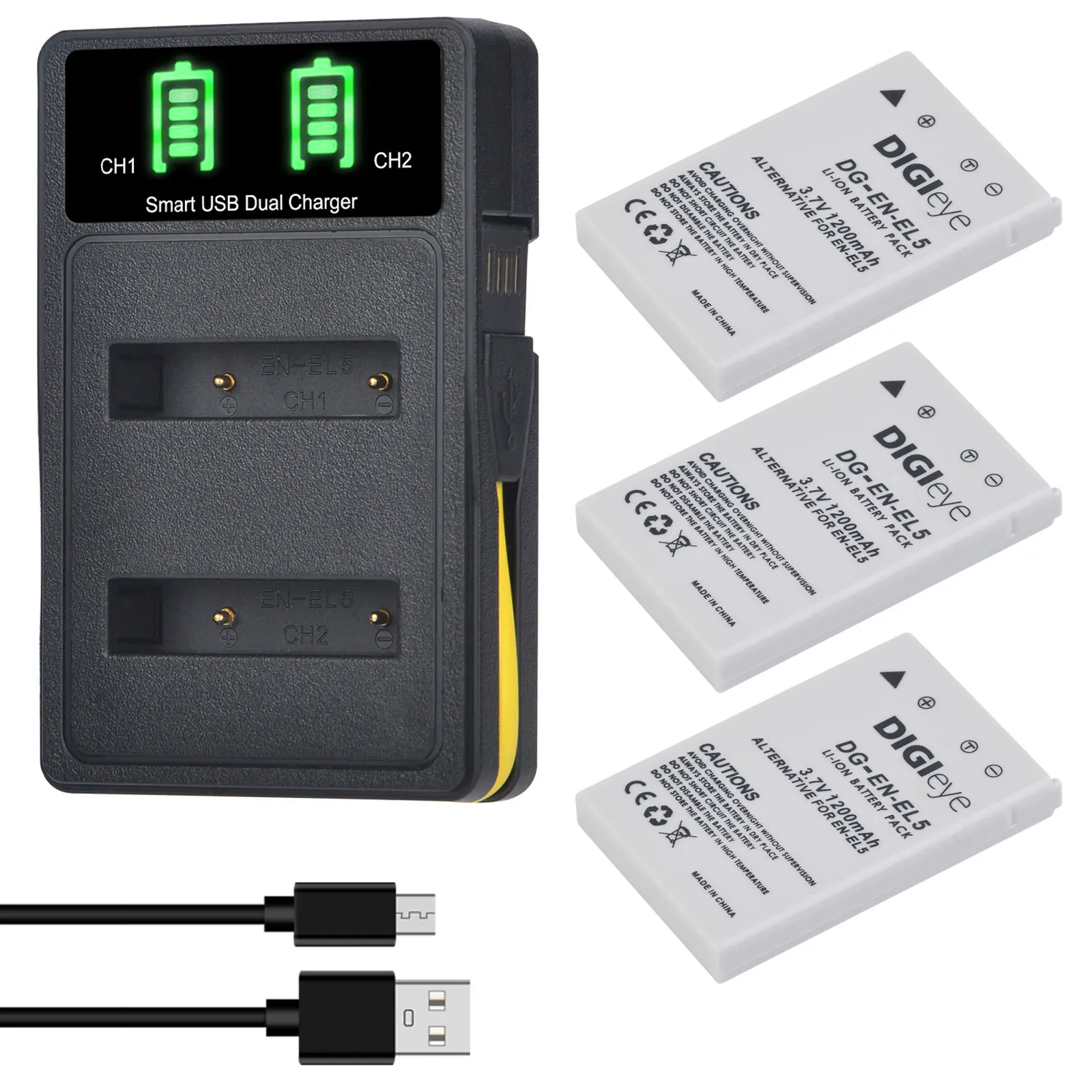 EN-EL5 ENEL5 Batteries OR LED Charger for Nikon Coolpix 3700 4200 200 P80 P90 P100 P510 P520 P530 P5000 P5100