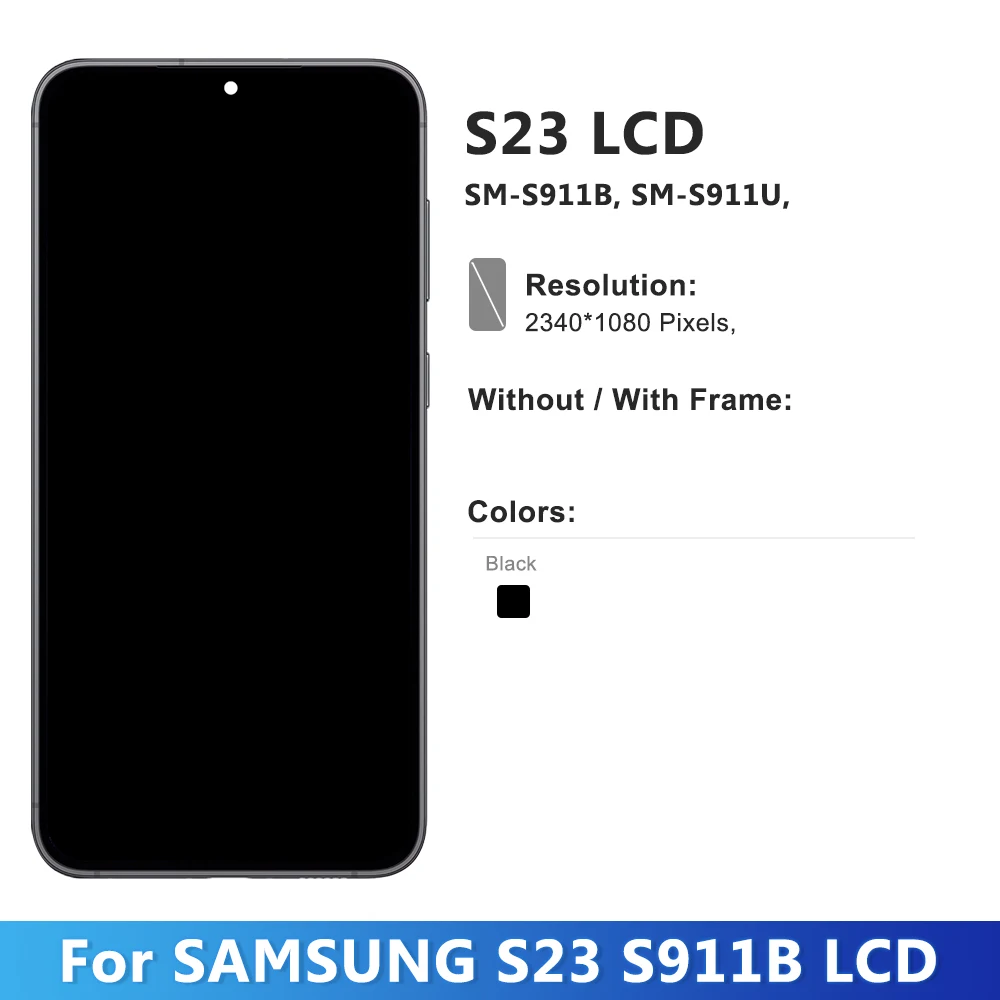 OLED For Samsung Galaxy S23 S911B S911B/DS Lcd Display Digital Touch Screen Assembly Replacement For S23 Screen Replacement