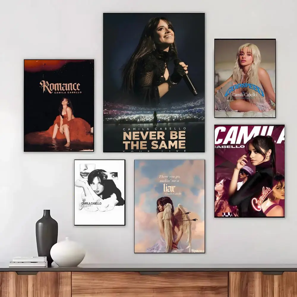 Camila Cabello Singer Latin Pop Poster Modern Aesthetic Wall Art Print Minimalist Bedroom Living Room Home Decor Gift