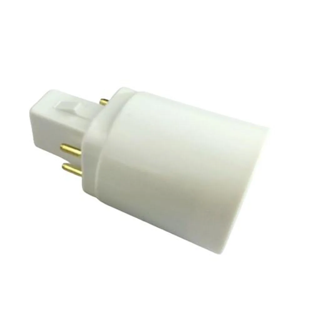 1PCS G24 to E26/E27 Adapter G24Q Light Socket Adapter G24q to Screw Lamp Bulb Holder Converter White