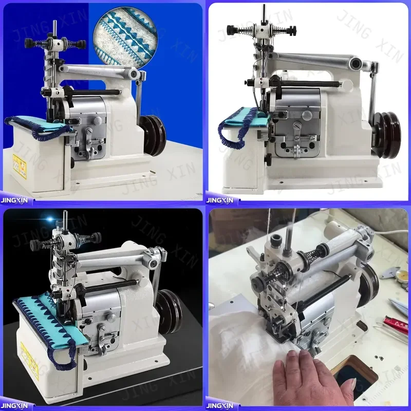 Custom for Shell Edge Overlock Sewing Machine Industrial Pattern Stitcher for Shoes Hats Coats Towels Gloves Leather Fabric