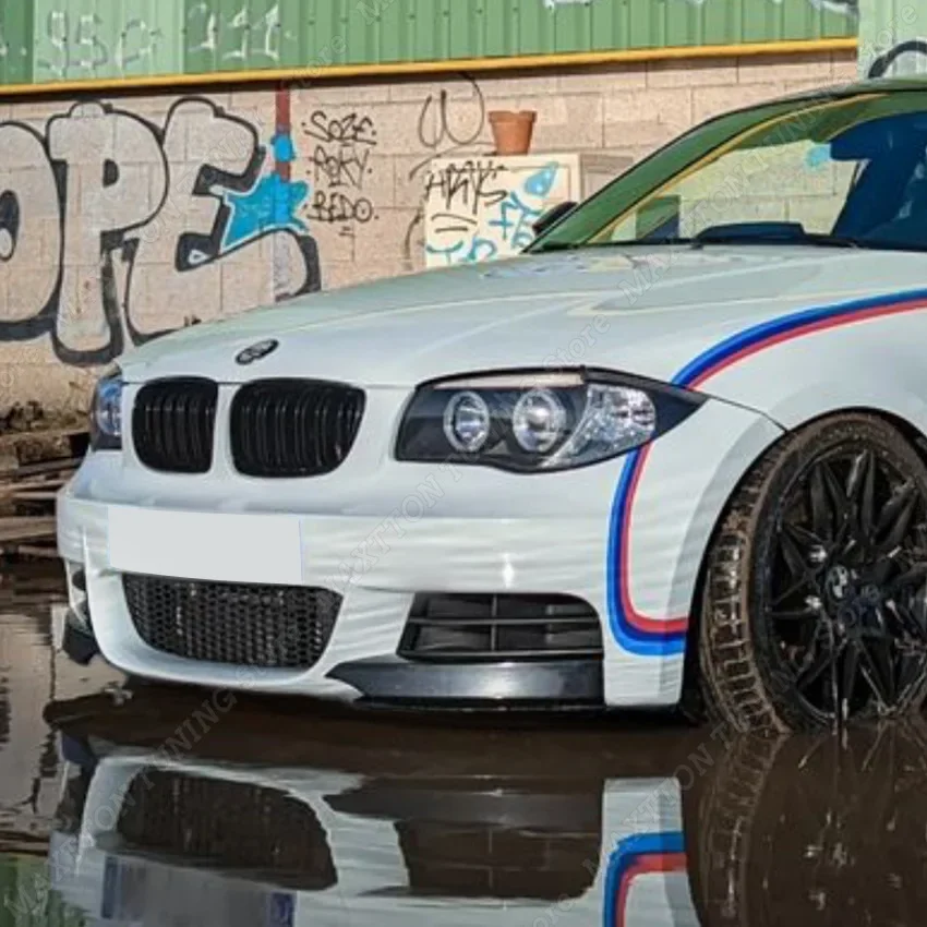 Front Bumper Lip Splitter For BMW E82 Coupe E88 Cabrio M-Tech 118d 120d 120i 125i 2007-2014  Diffuser Splitter Spoiler Protector