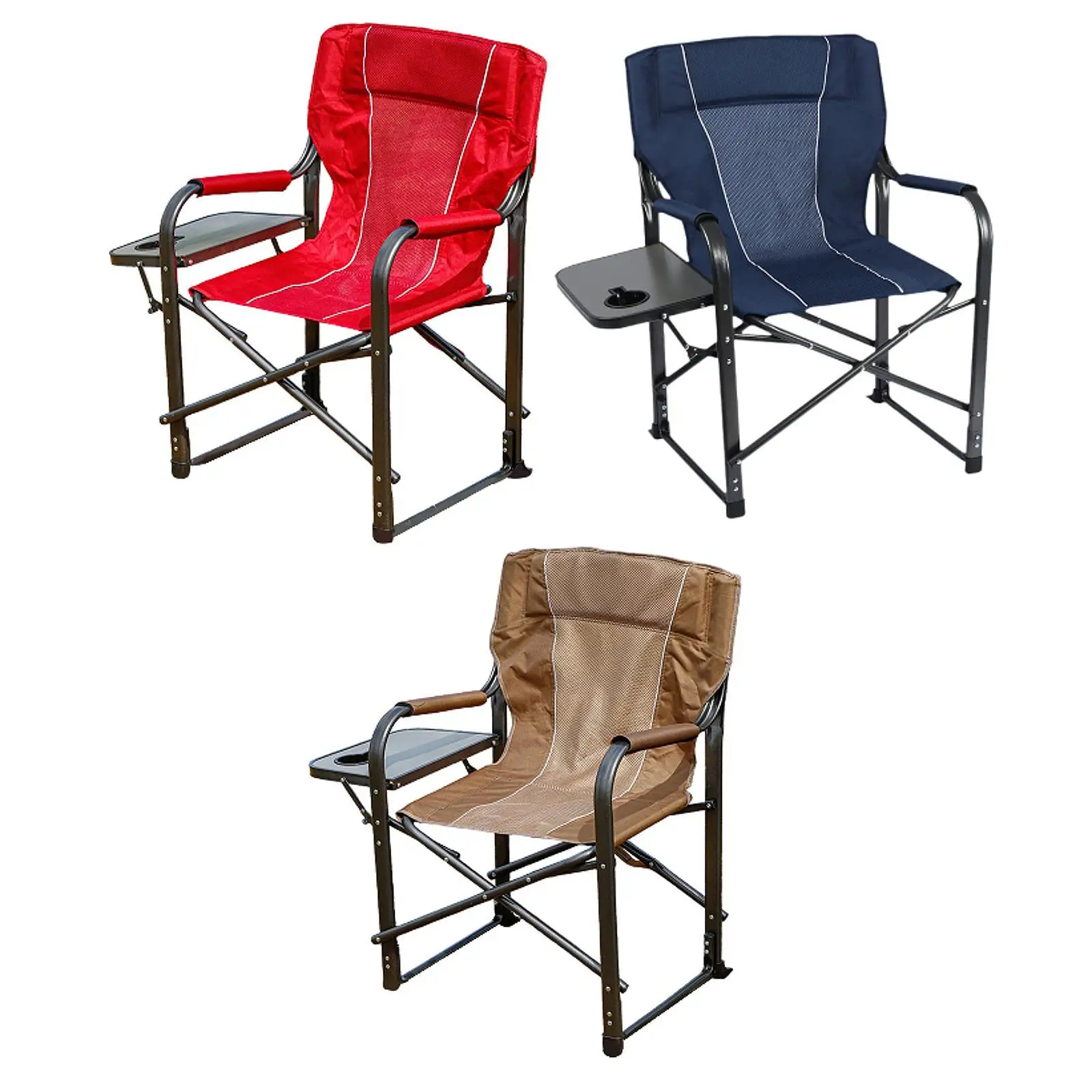 

Camping Directors Chair with Side Table Comfortable Sturdy Compact Camp Chair