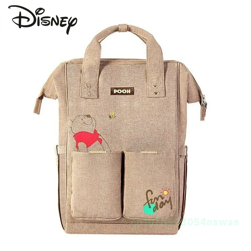 Disney-Sac à langer Winnie l'Ourson pour bébé, sac à dos de grande capacité, marque de luxe, original, dessin animé, mode, nouveau