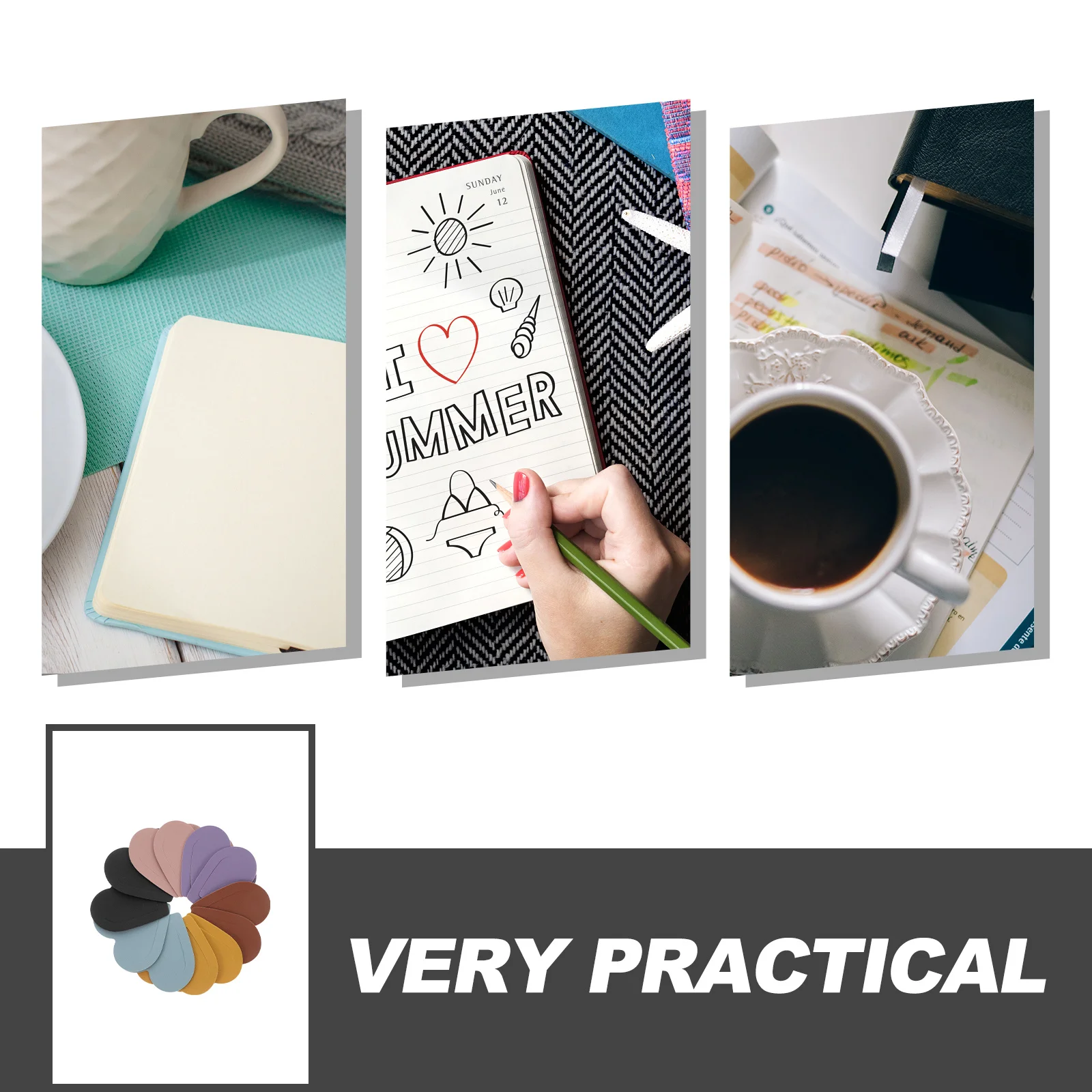 12 قطعة من الإشارات المرجعية الزاوية على شكل قلب من البولي يوريثان، علامات صفحة بتصميم سلس لمحبي الكتب، إكسسوارات القراءة اللطيفة