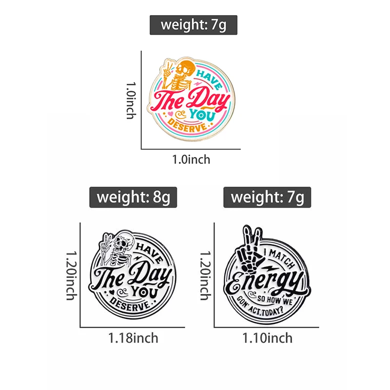 هل لديك اليوم الذي تستحق دبابيس المينا ، أنا مطابقة الطاقة حتى كيف يمكننا أن نتصرف ، دبابيس هيكل عظمي بانك ، شارة طية صدر ، هدية المجوهرات لصديق