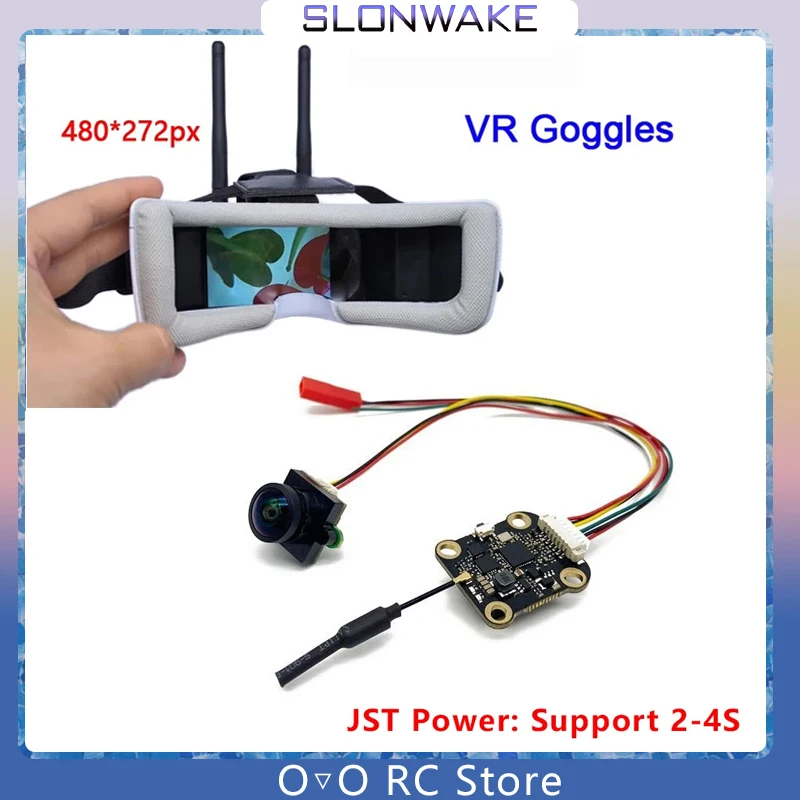 

Готовый к использованию 5,8G 48CH FPV VR Goggles Monitor 480p с передатчиком VTX 1000 МВт и CMOS 1000TVL FPV камерой для радиоуправляемых игр