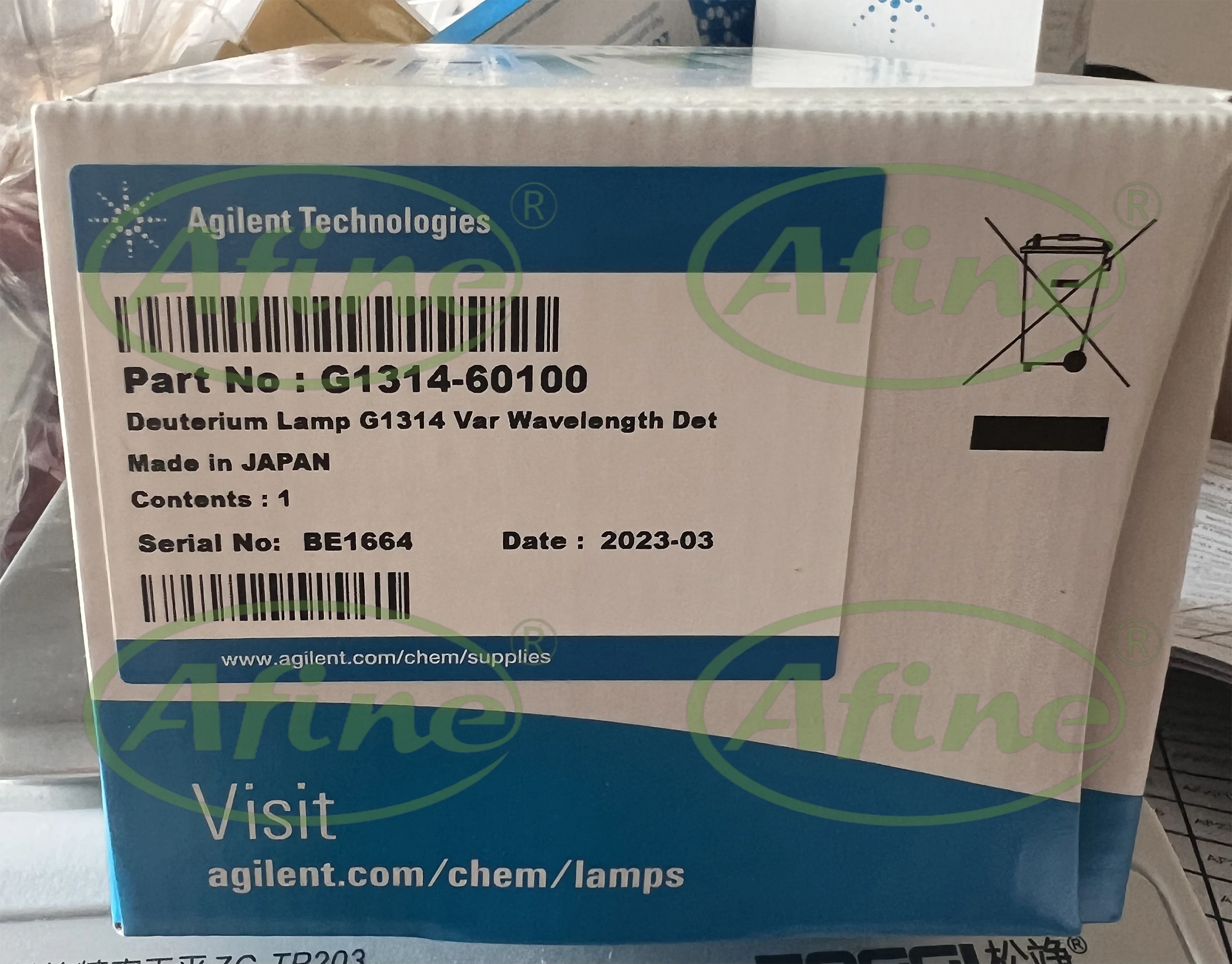 

AFINE Agilent VWD Supplies for HPLC G1314-60100 Long-life deuterium VWD lamp