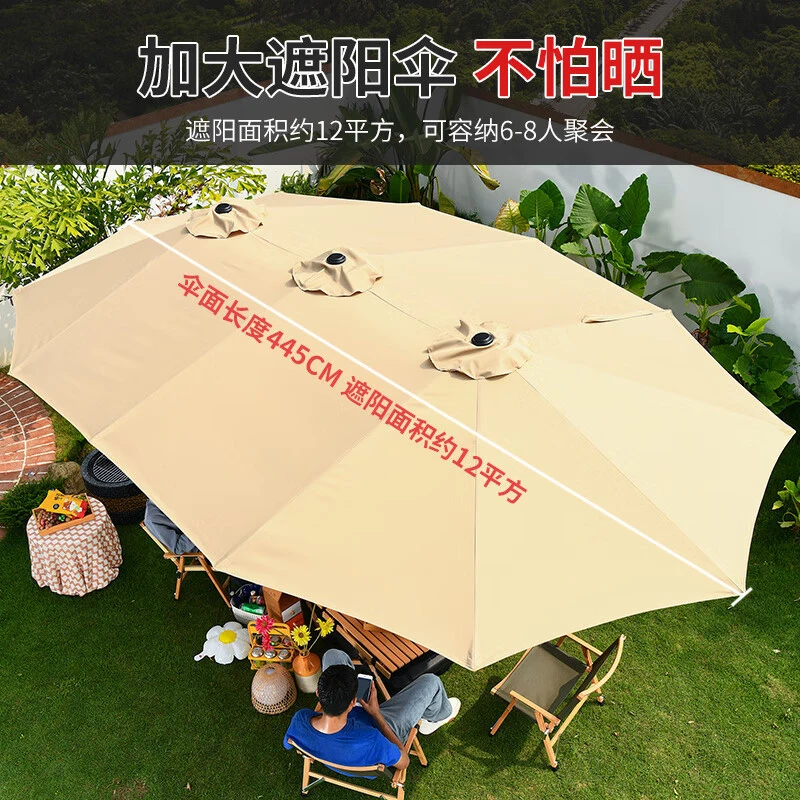 Roman Umbrella, Outdoor Umbrella,Sunshade, Rainproof, UV Protection,Thickened Material, Aluminum Alloy Columns, Rotatable