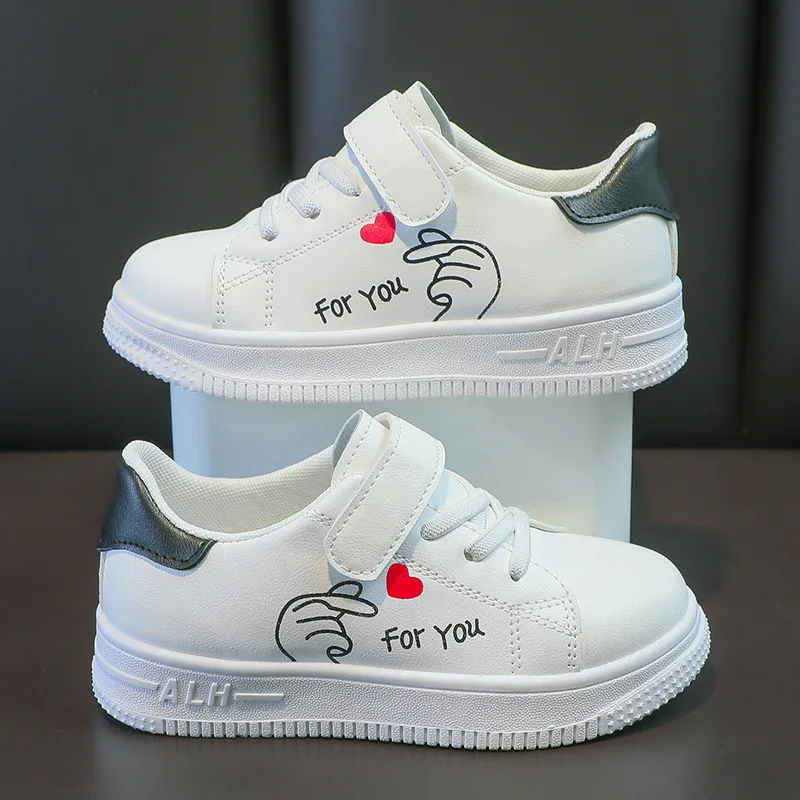 Small White Campus Shoes Kids Sneakers Spring Autumn New Style Girls\' Board Shoes Casual Shoes for Children Pupils 4-16 Years