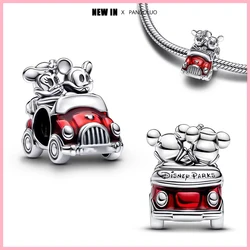 925 Sterling Silver Disney Mickey And Minnie And Classic Cars Charms Beads Fits Pandora Original Bracelet For Women Diy Jewelry