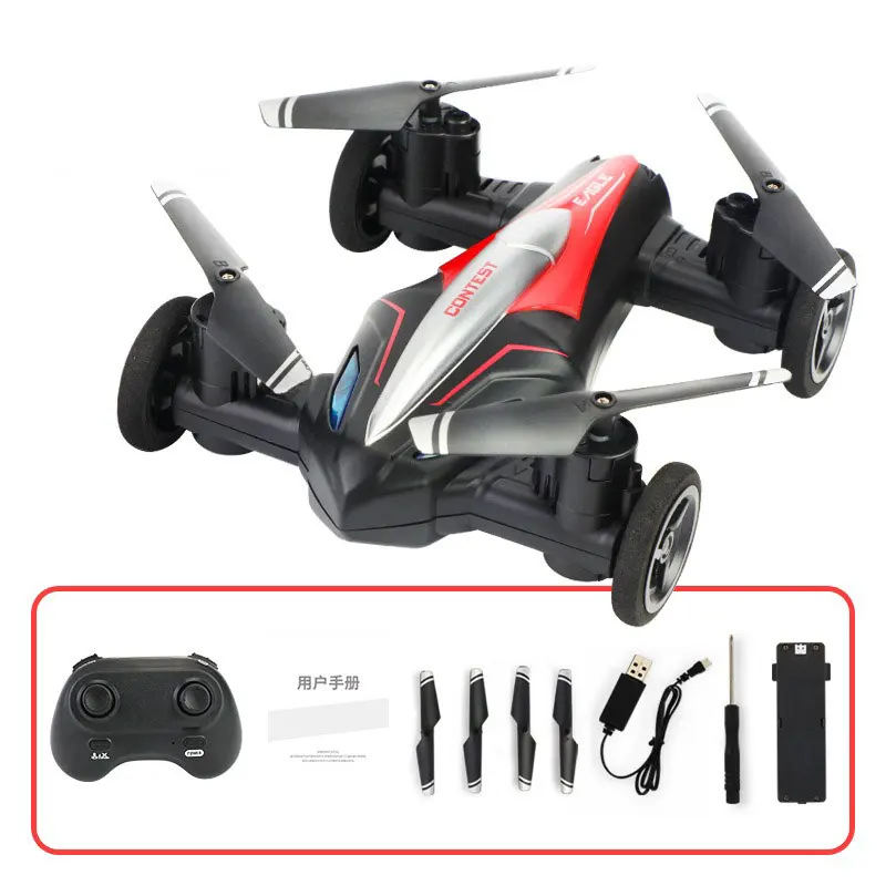 

2.4G RC Drone Air-Ground Flying Car H23 Remote Control Quadcopter With Light One-key Return Mini Drones Model RC Helicopter Toys