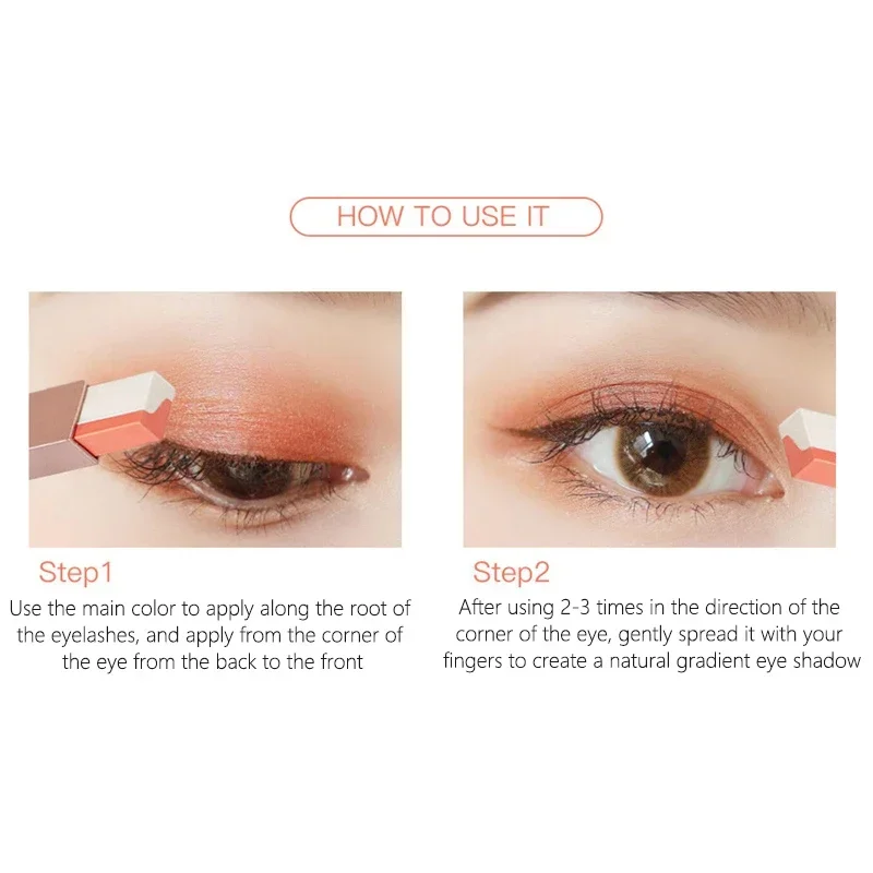 2 em 1 glitter perolado iluminador sombra vara à prova dwaterproof água de longa duração shimmer sombra de olho delineador preguiçoso beleza olhos compõem