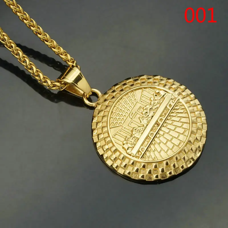 Stainless Steel Vacuum Plated the Last Supper Pendant Unisex Fashion Jewelry