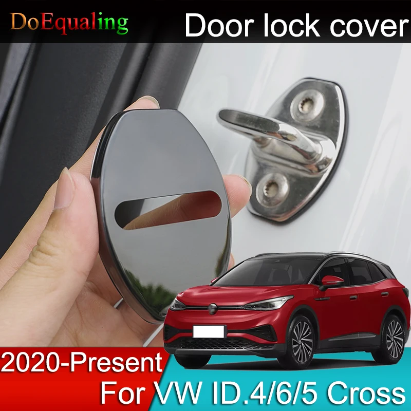 For Volkswagen VW ID.4 ID.4X ID.6 Id.5 ID 4 5 6 Cross 2022 2021 2020 Car Door Lock Covers Caps Protective Case Stainless Steel