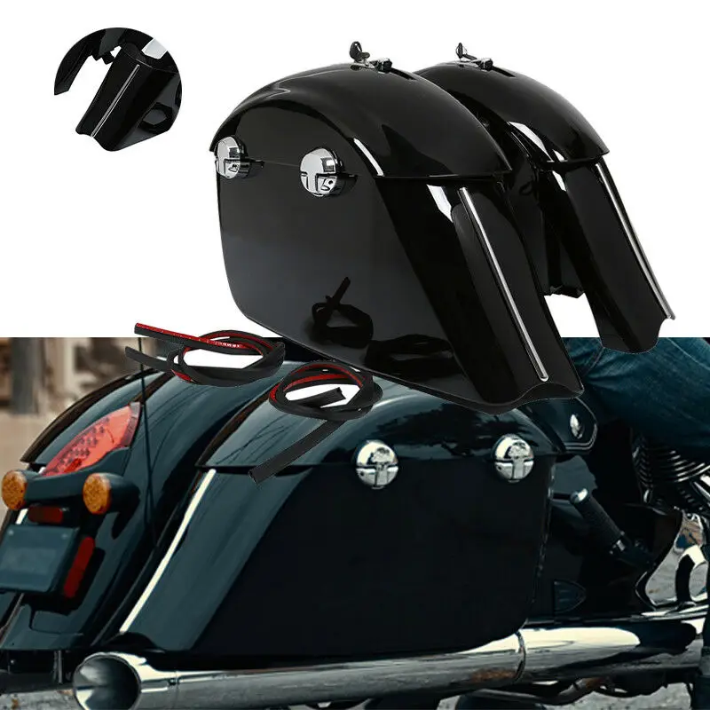 Motorcycle Black Saddlebag For Indian Springfield Dark Horse Roadmaster Elite 2018 Chieftain 14-17