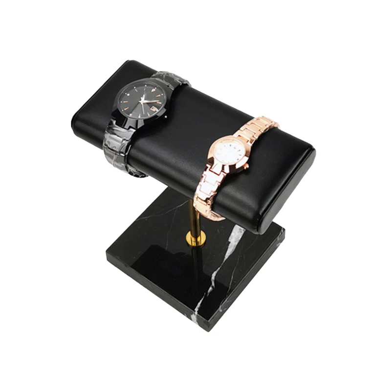 Black Marble Base Watch Stand Gold Metal Rod Display Props Bracelet Jewelry Lengthen Placement Stand