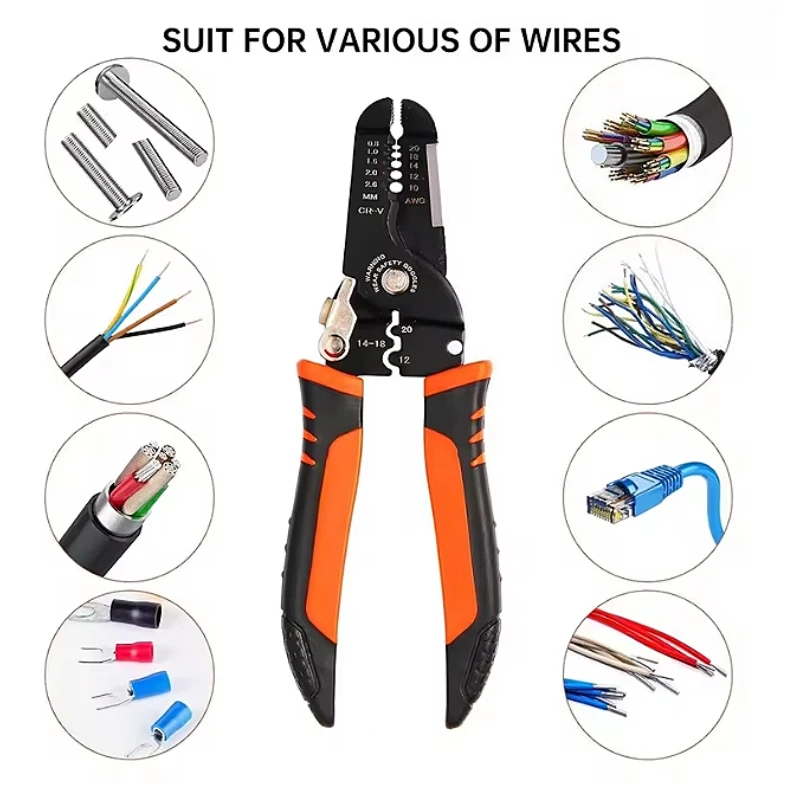 Multi-Function Hand Tools, Wire Stripper, 3-Rd Generation Wire Stripper Or Crimping Tool, 5-IN-1 Wire Crimper Or Cutter