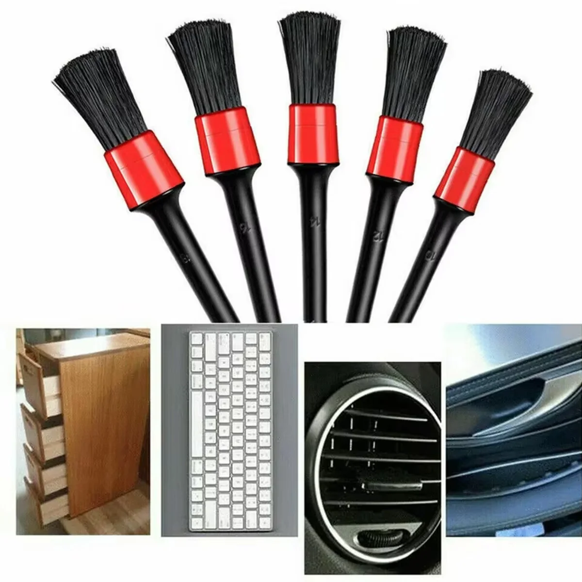 2/3/5PCS Detailing Brush Set Car Brushes Car Detailing Brush For Car Cleaning Detailing Brush Dashboard Air Outlet Wheel Brush