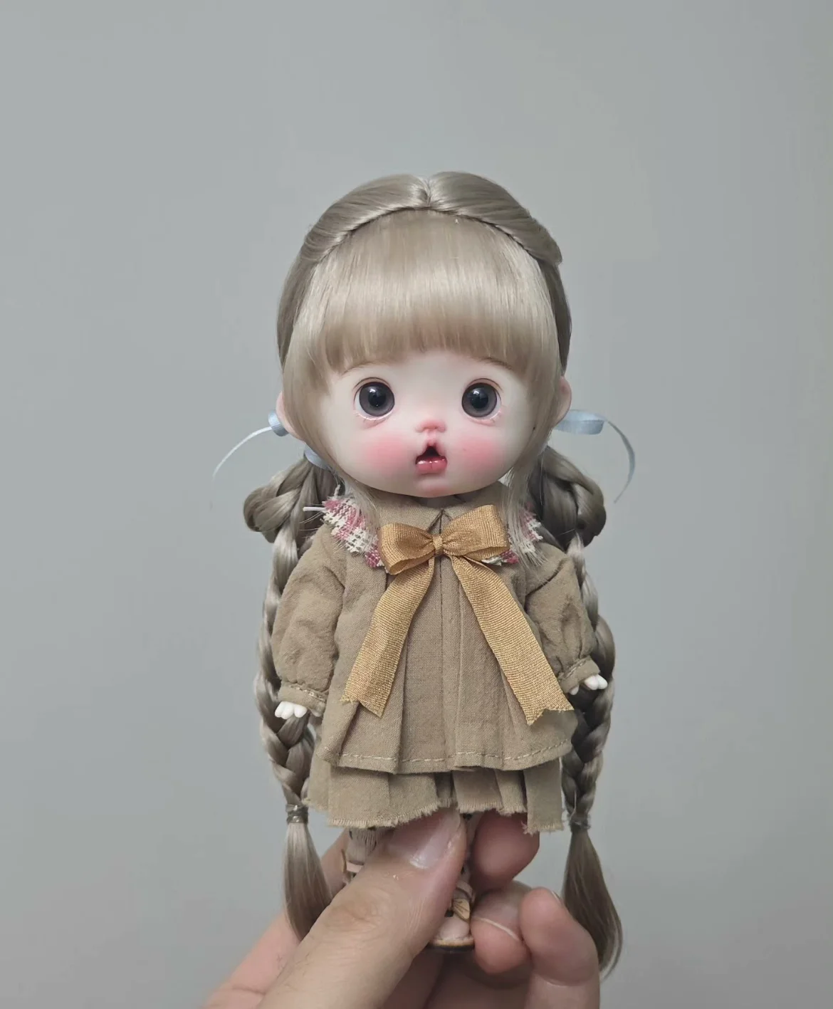 Hair for doll OB11 hard head shell wig 5-6