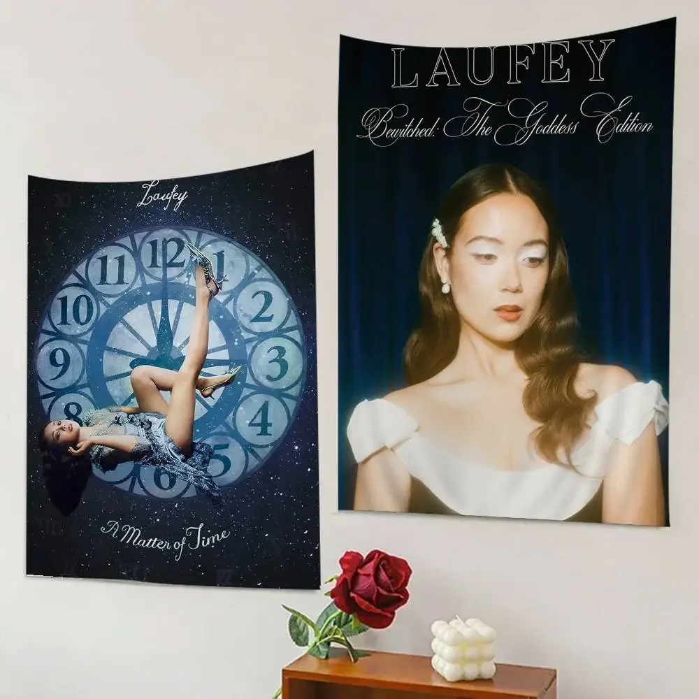 Singer Cute L-LaufeyS Anime Tapestry Hippie Flower Wall Carpets Dorm Decor Cheap Hippie Wall Hanging
