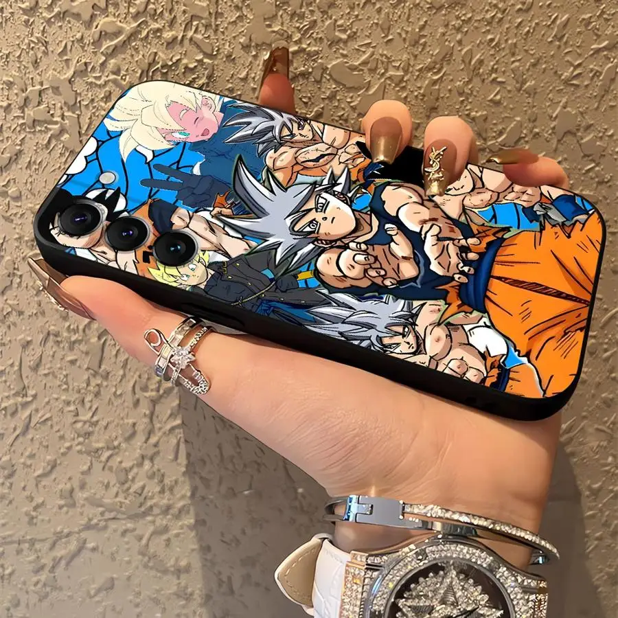 Case for Samsung Galaxy S23 Ultra S21 FE S25 Edge S20 S24 Plus Black Soft Phone Cover Dragon Ball Cool Anime