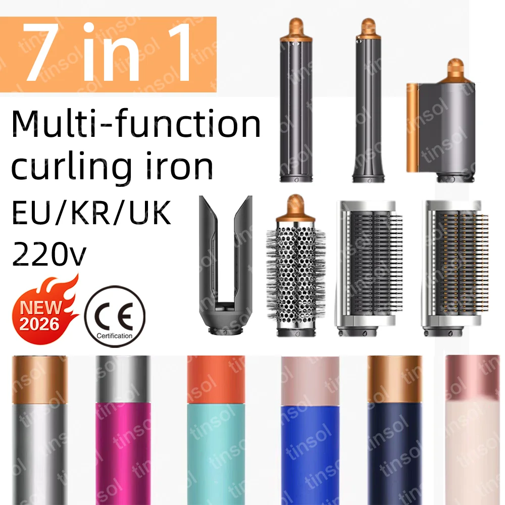 

Многофункциональный фен-стайлер TINSOL 7 в 1 с автоматическим набором для завивки, 1300 Вт, выпрямитель, профессиональный салонный фен