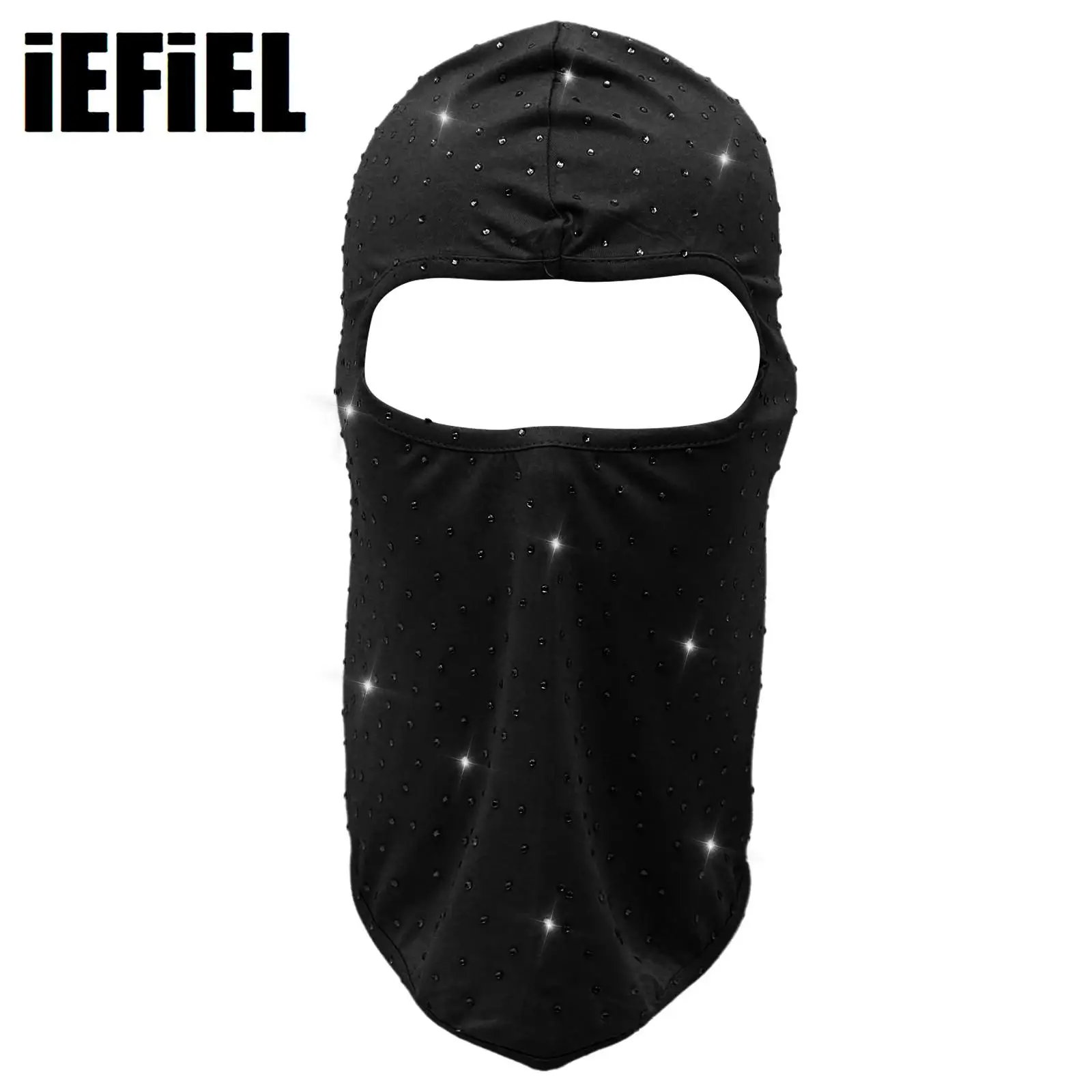 

Balaclava Ski Mask Bling Sequins Face Mask Cooling Neck Gaiter Windproof Quick Dry Balaclava Ski Mask for Motorcycle