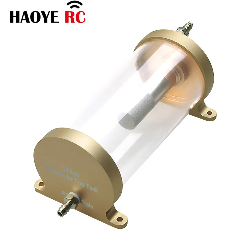 Haoye 1 pc cnc transparenter kraftstoff tank anti-blase 125ml kraftstoff tank für rc jet flugzeug flugzeug modell spielzeug 4 farben rc zubehör