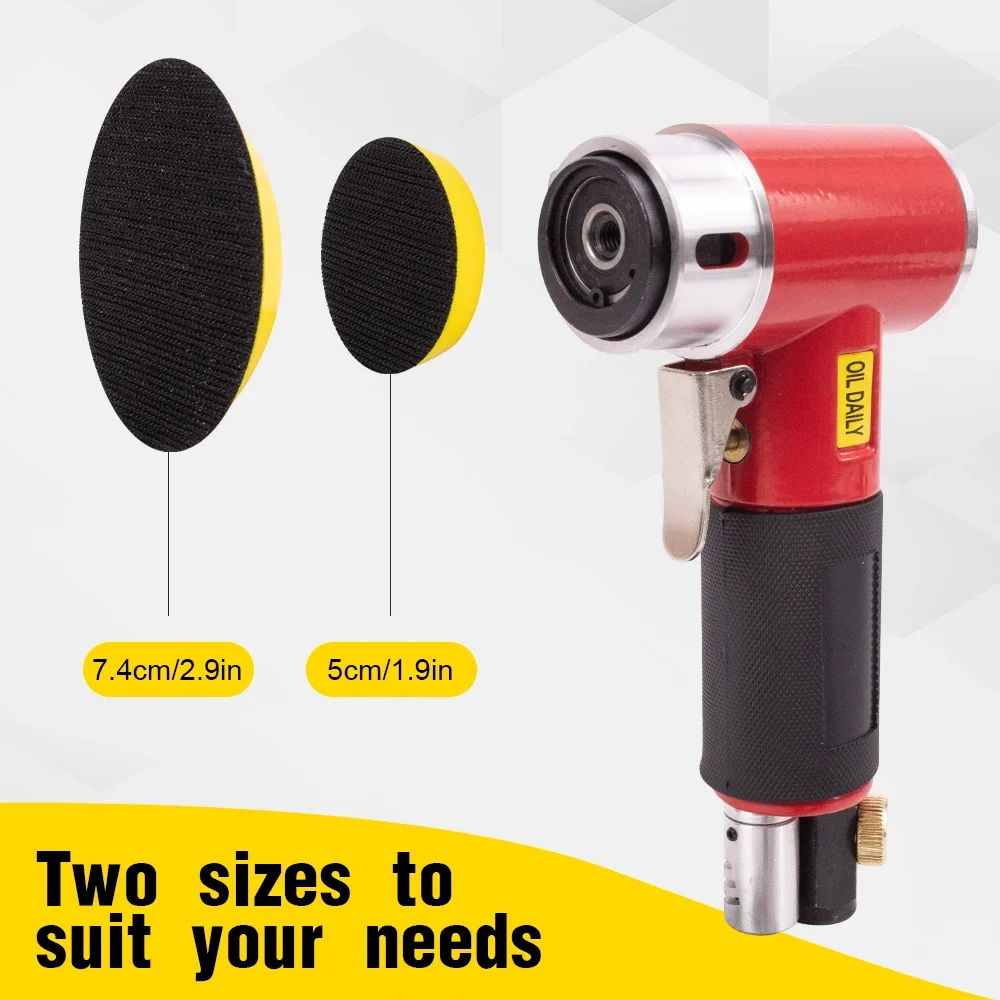 Mini Orbit Air Sander Pneumatic Grinding Machine for Car Polishing High Speed Air Powered Polisher Grinding Set with 2\