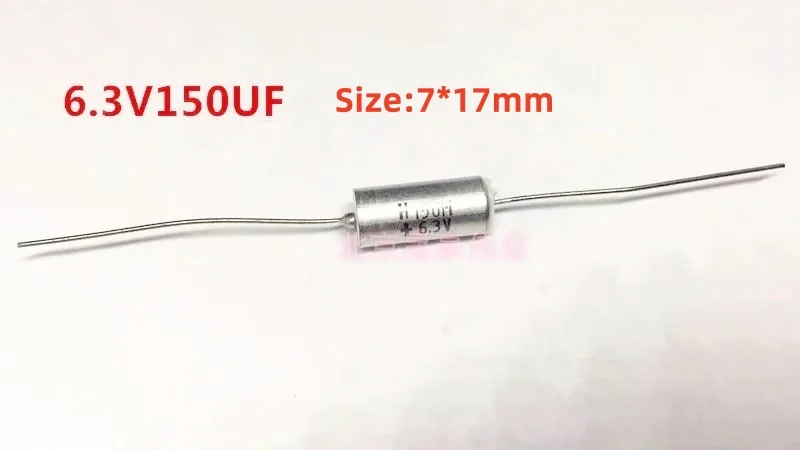 1pcs  Axial silver shell tantalum capacitor CA30 6.3V150UF 6.3V157 Volume: 7 * 17mm