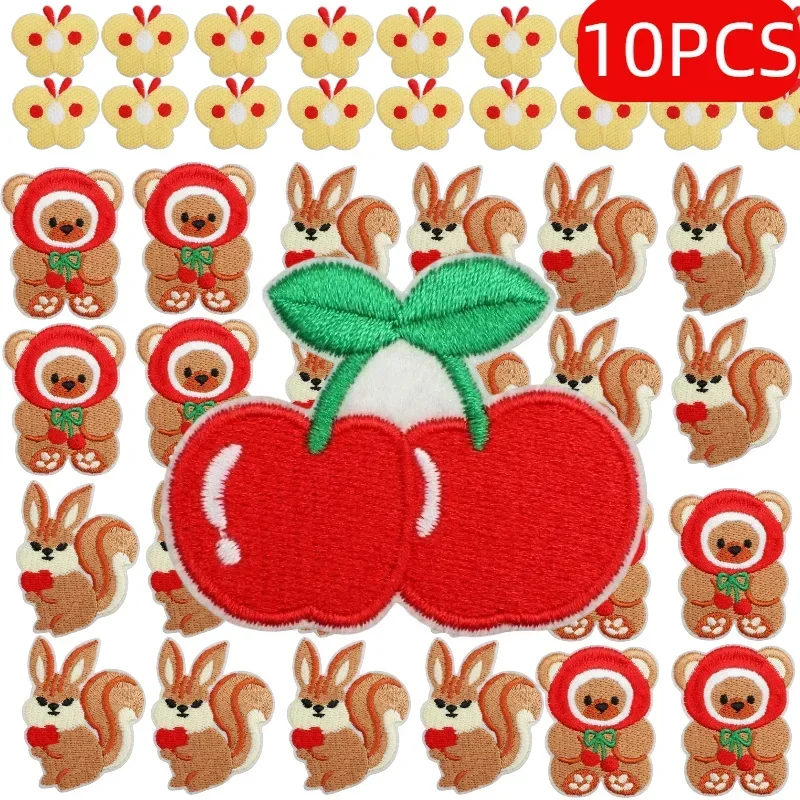 

10/12PCS Wholesale Loreky Design Iron on Patches Bow Flower Embroidery Applique Mixed Sizes for Clothing DIY Minimalist Style