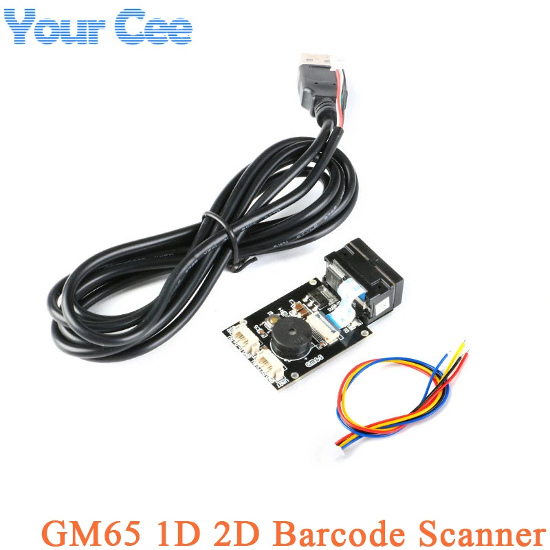 GM65 GM65S 1D 2D QR Code Image Barcode Identification Module Scanner Scanning Embedded Bar Code Reader Board with Cable