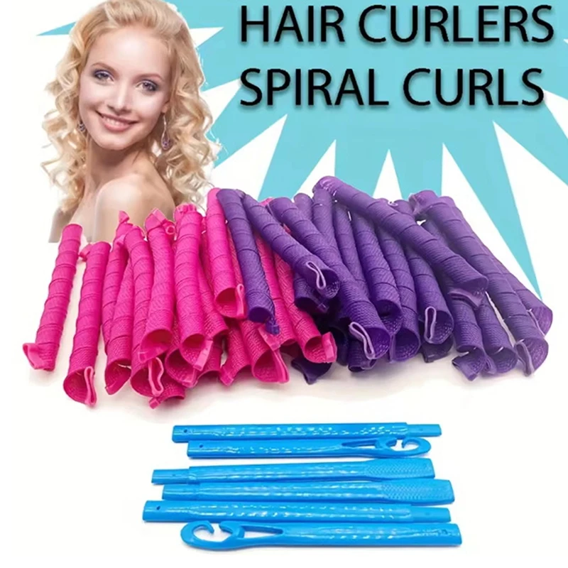 Heatless Hair Curlers Set For Effortless Styling Kit Hooks Safe Easy To Use Without Heat Damage Create Bouncy Spiral Curls​