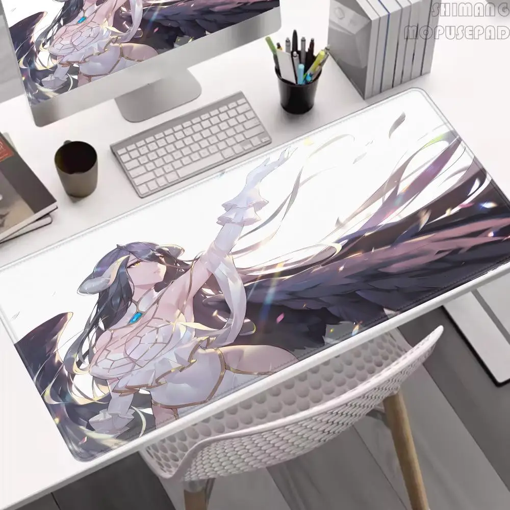 

XXL Mouse Pad Anime Overlord Albedo Keyboard Office Table Pads Large Cartoon Kawaii Gilr Mousepad Gaming Playmat Laptop Mice Mat