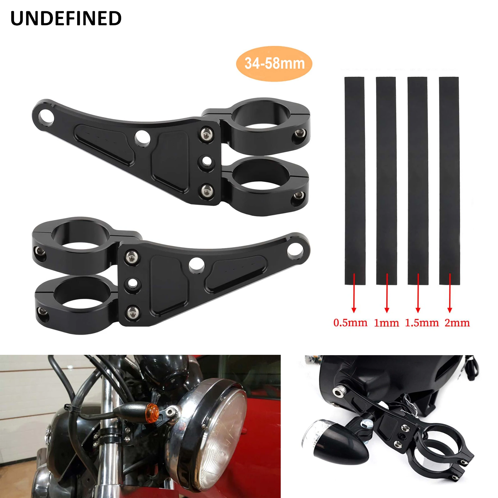 34mm-58mm Motorcycle Headlight Bracket Mount Clamp Fork Tube Head Lamp Support Light Holder Chopper Bobber Cafe Racer Universal