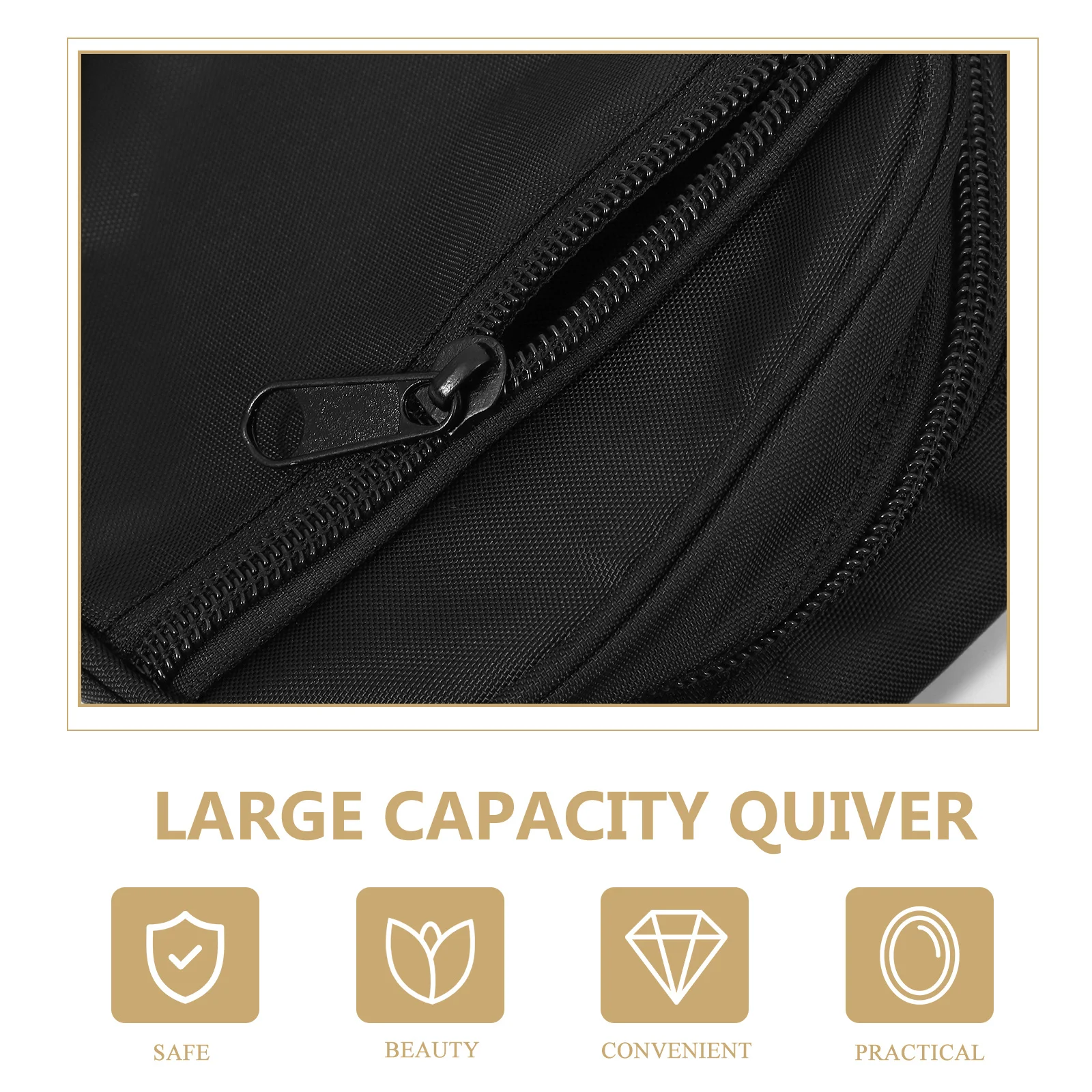 

Short Arrow Black Large Capacity Premium Oxford Fabric Reinforced Stitching Outdoor Adventure Hunting Bow Arrow Holder